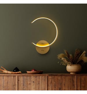 Lampada A Parete, Oro, Corpo Metallico