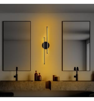 Lampada A Parete, Corpo Nero, Metallo