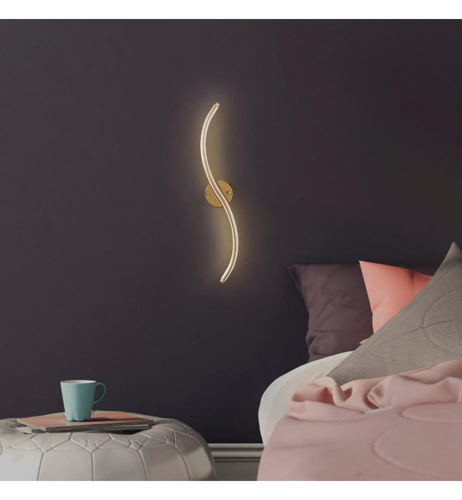 Lampe Murale, Or, Corps Métallique