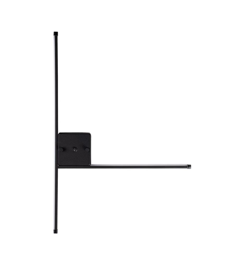Lampe murale, noire, corps en métal, socle en métal