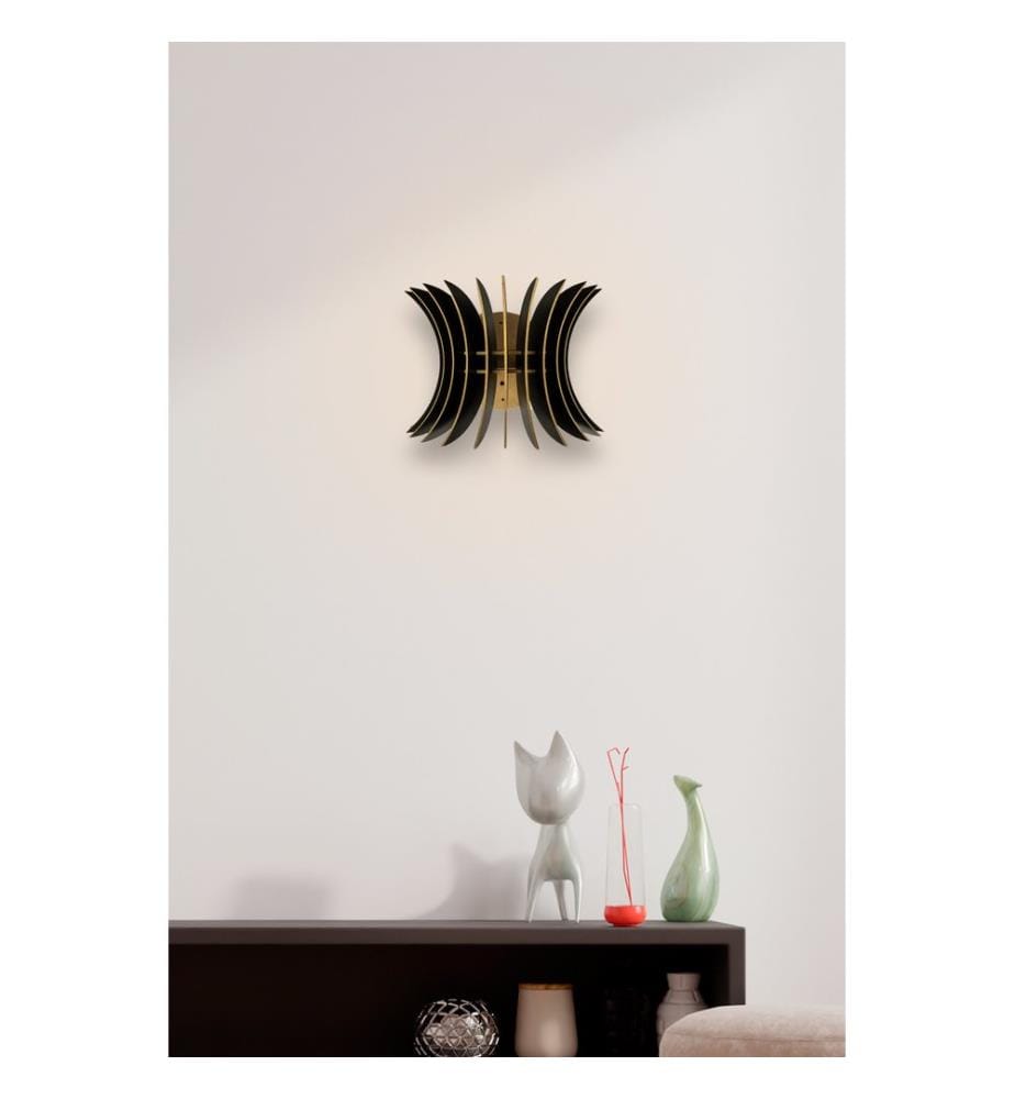 Nero, Luci A Parete, 20X28X20 cm, Cuscinetto Ad Ala
