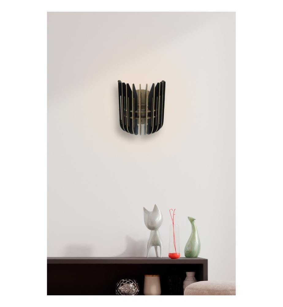 Schwarz, Wandleuchten, 20X18,5X16 cm, Tulps Leiter