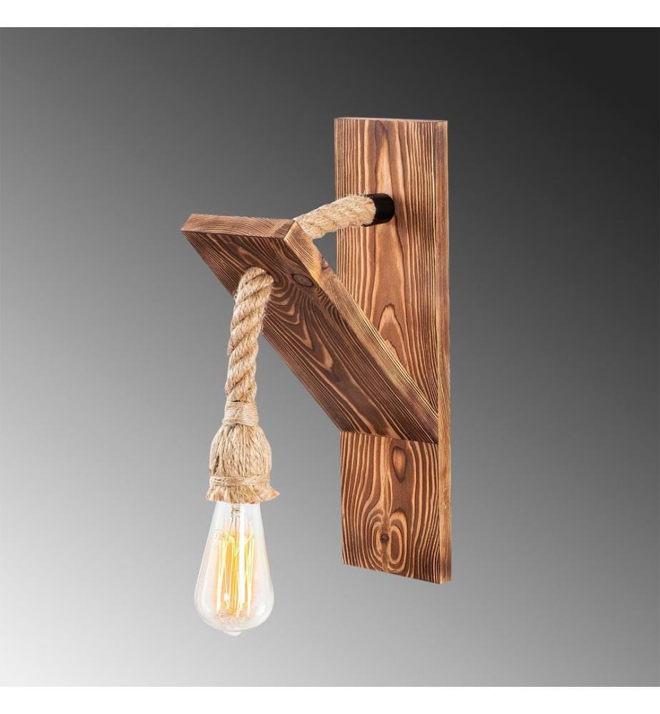 En Bois, Lumières Murales, 11 X 21 cm, Base D'Arbre De Sapin