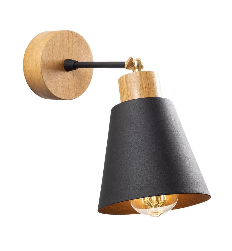 Schwarz, Wandleuchten, Metallkörper