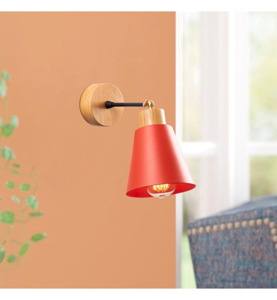 Rot, Wandleuchten, Metallkörper