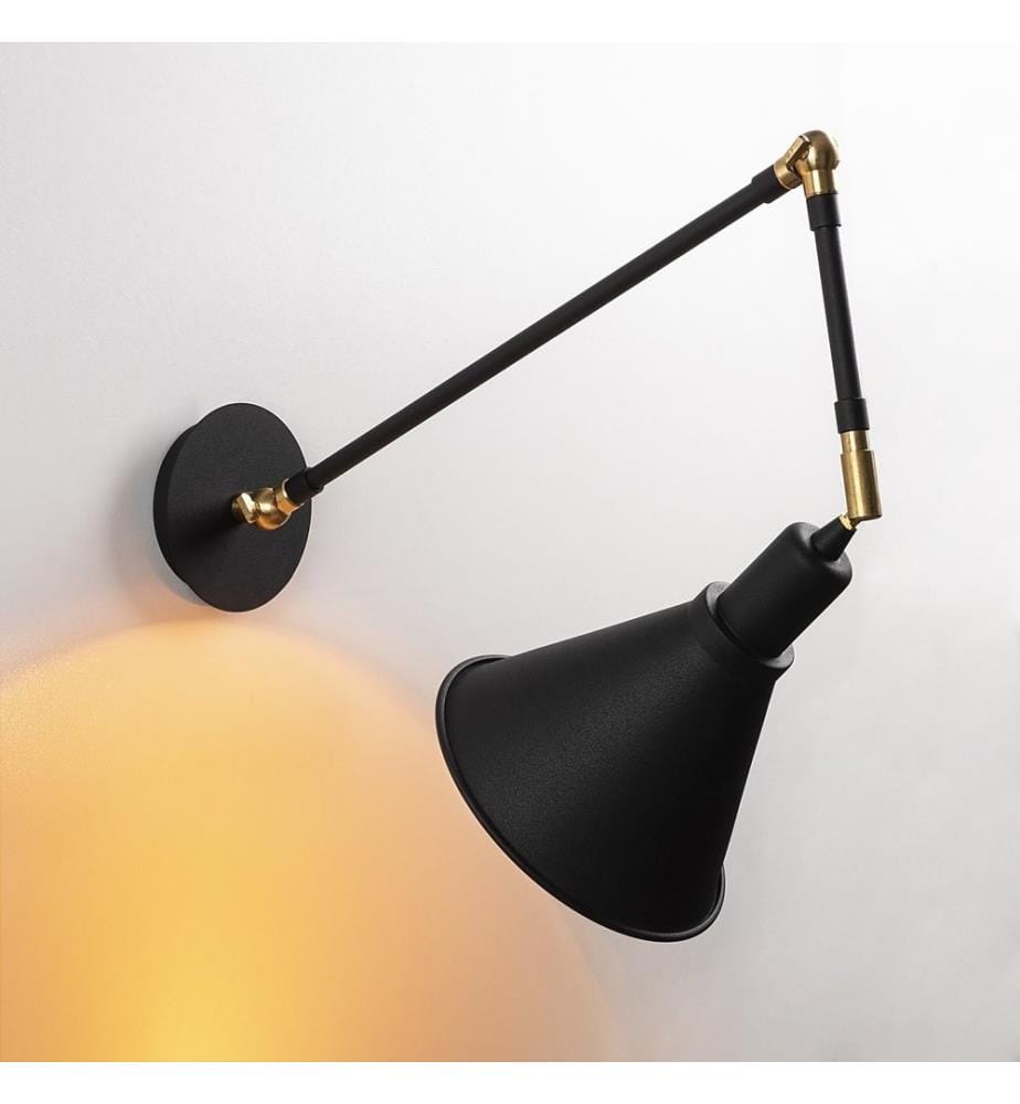 Schwarz, Wandleuchten, Metallkörper