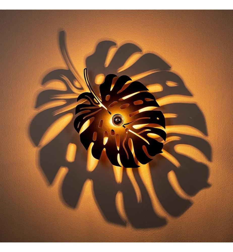 Schwarz, Wandleuchten, 45 X 12 X 55 cm, MDF Körper