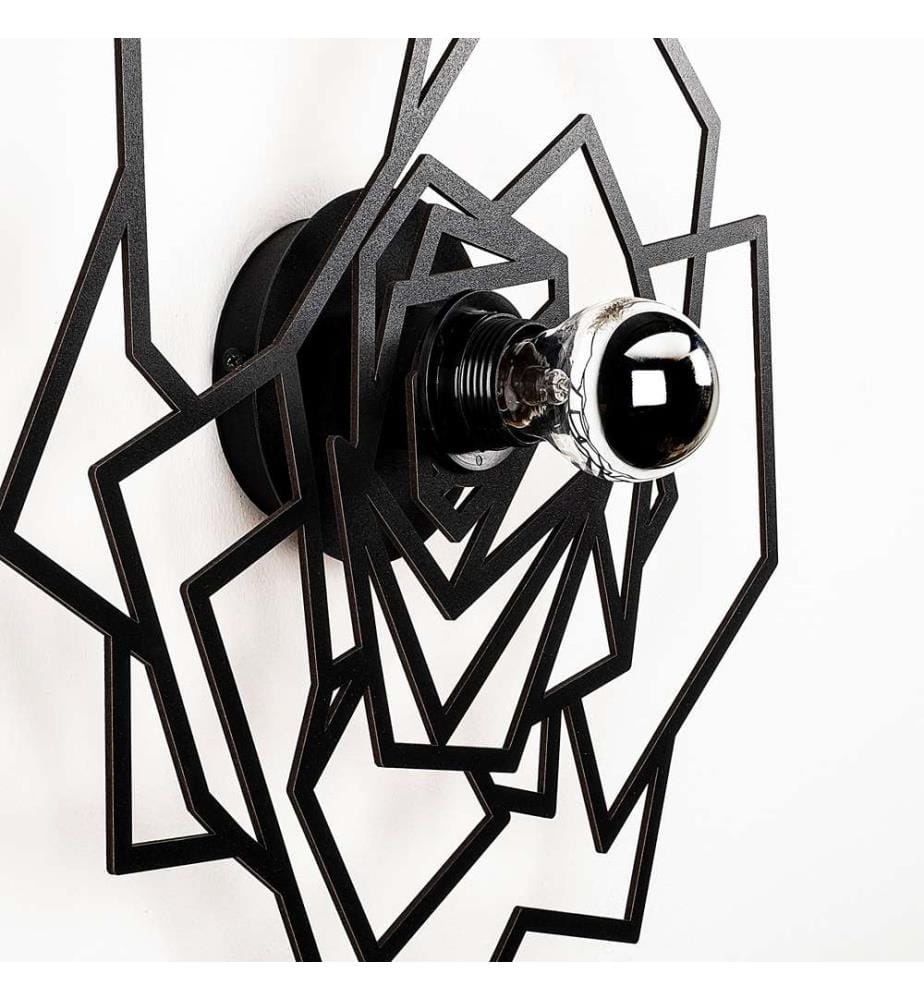 Noir, Lumières Murales, 40 X 12 X 40 cm, Corps MDF