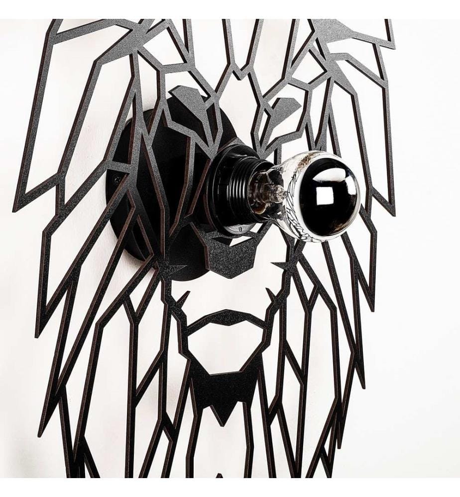 Schwarz, Wandleuchten, 39 X 12 X 49 cm, MDF Körper