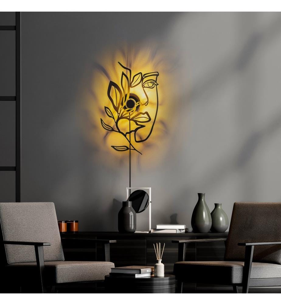 Lampe Murale, Noir, En Métal