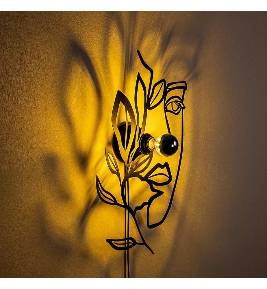 Lampe Murale, Noir, En Métal