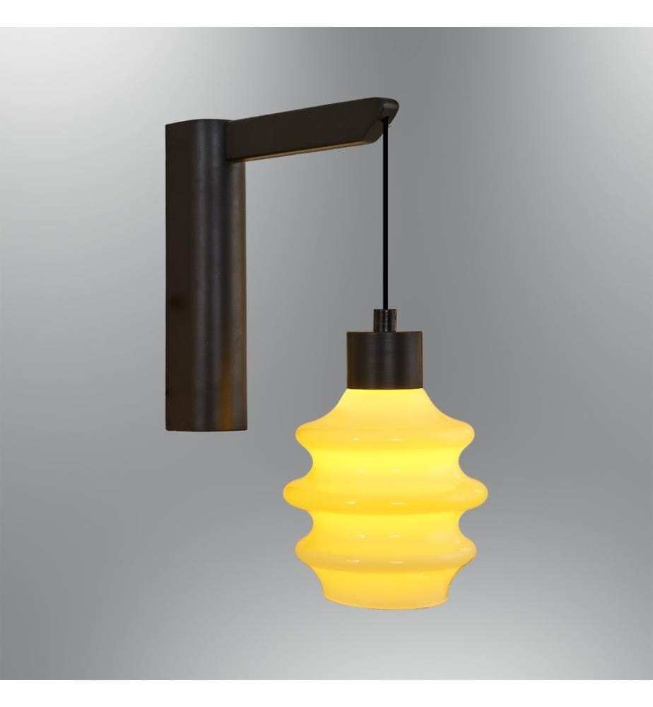 Lampada a parete, Giallo, Corpo in metallo