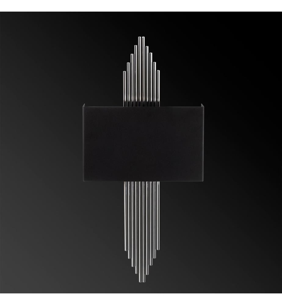 Lampe Murale, Noir, Argent, Corps Métallique, 35 X 10 X 2