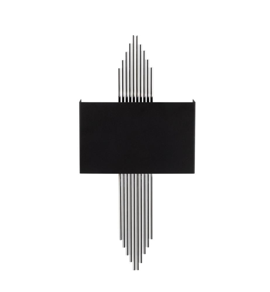 Lampe Murale, Noir, Argent, Corps Métallique, 35 X 10 X 2