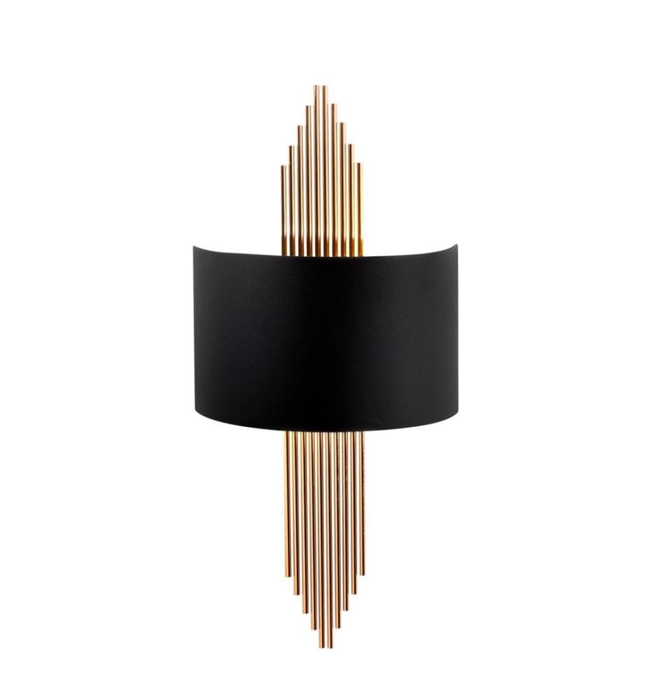 Lampe Murale, Noir, Cuivre, Corps Métallique, 35 X 10 X 2