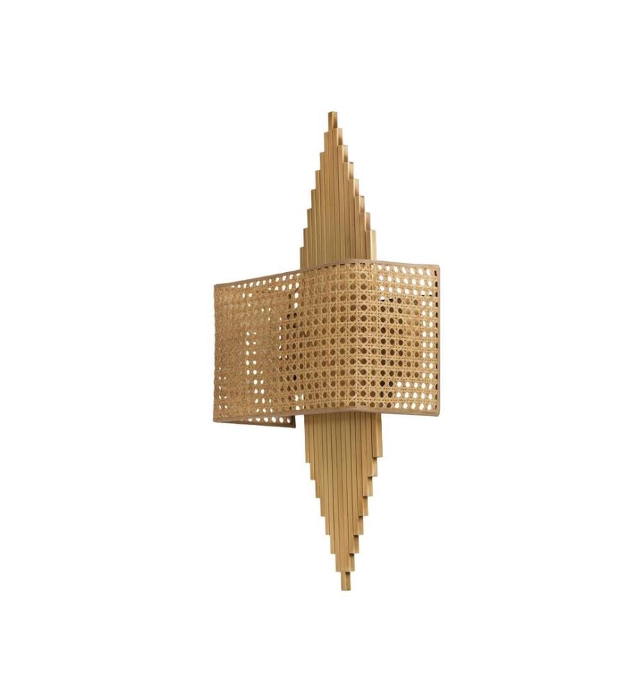 Lampe murale, or, corps en métal, tissu pour abat-jour