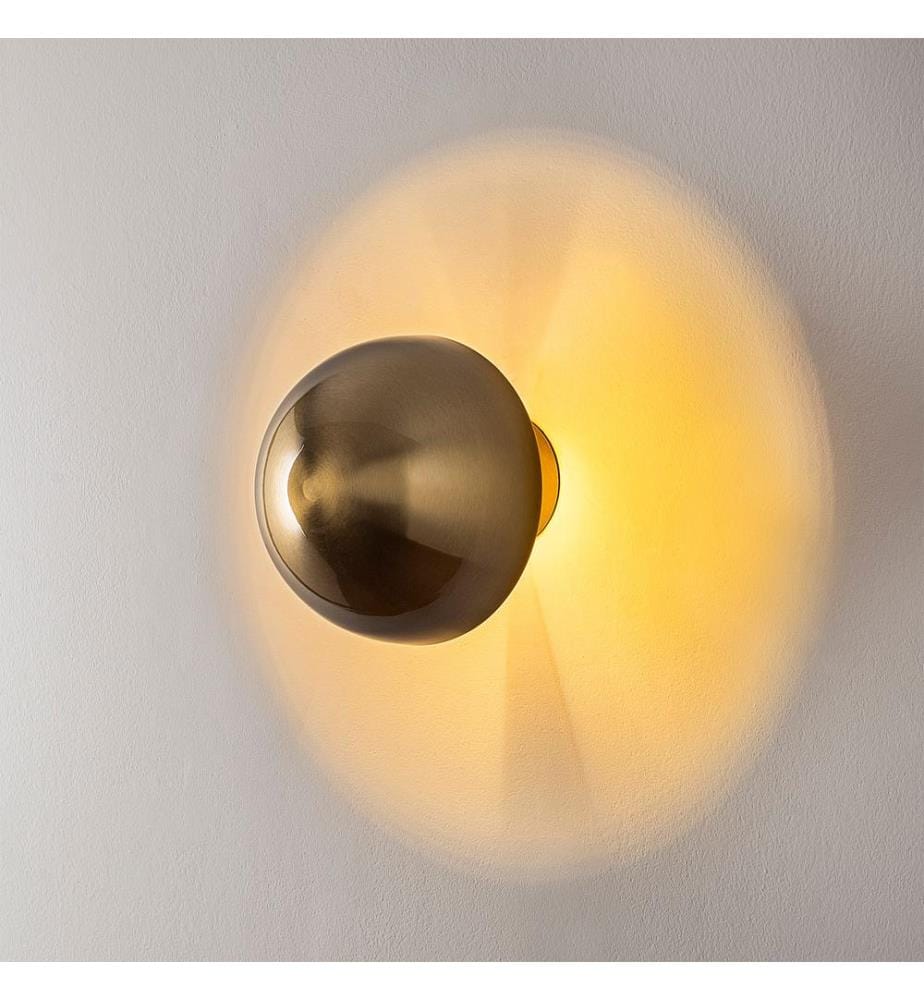 Wandlampe, Gold, Metallkörper
