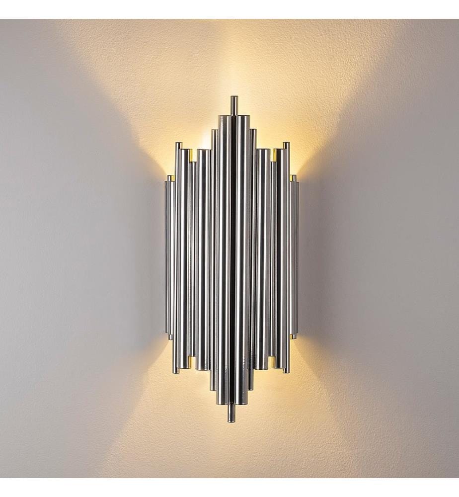 Wandlampe, Chrom, Metallkörper