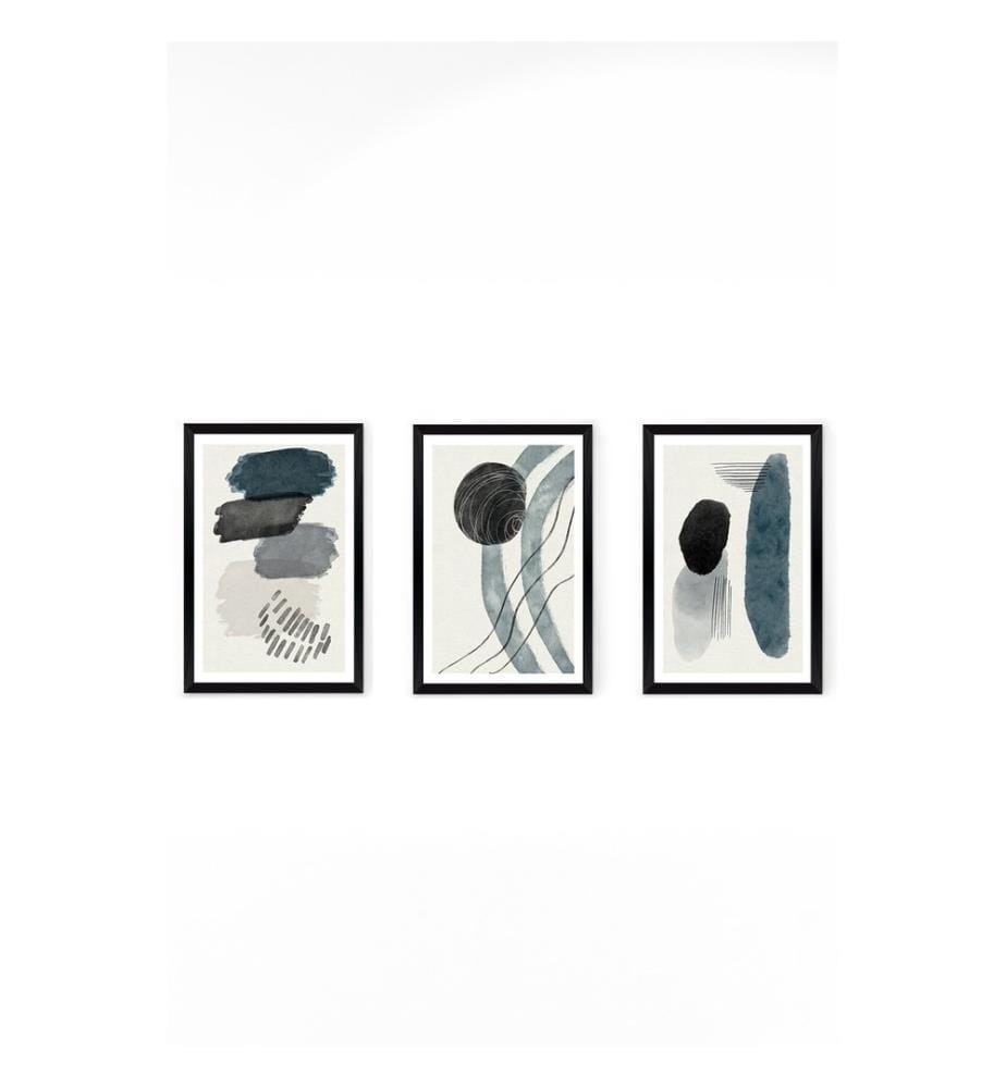 Dekoratives Gemälde-Set, 3-teilig, mehrfarbig, 100 % MDF