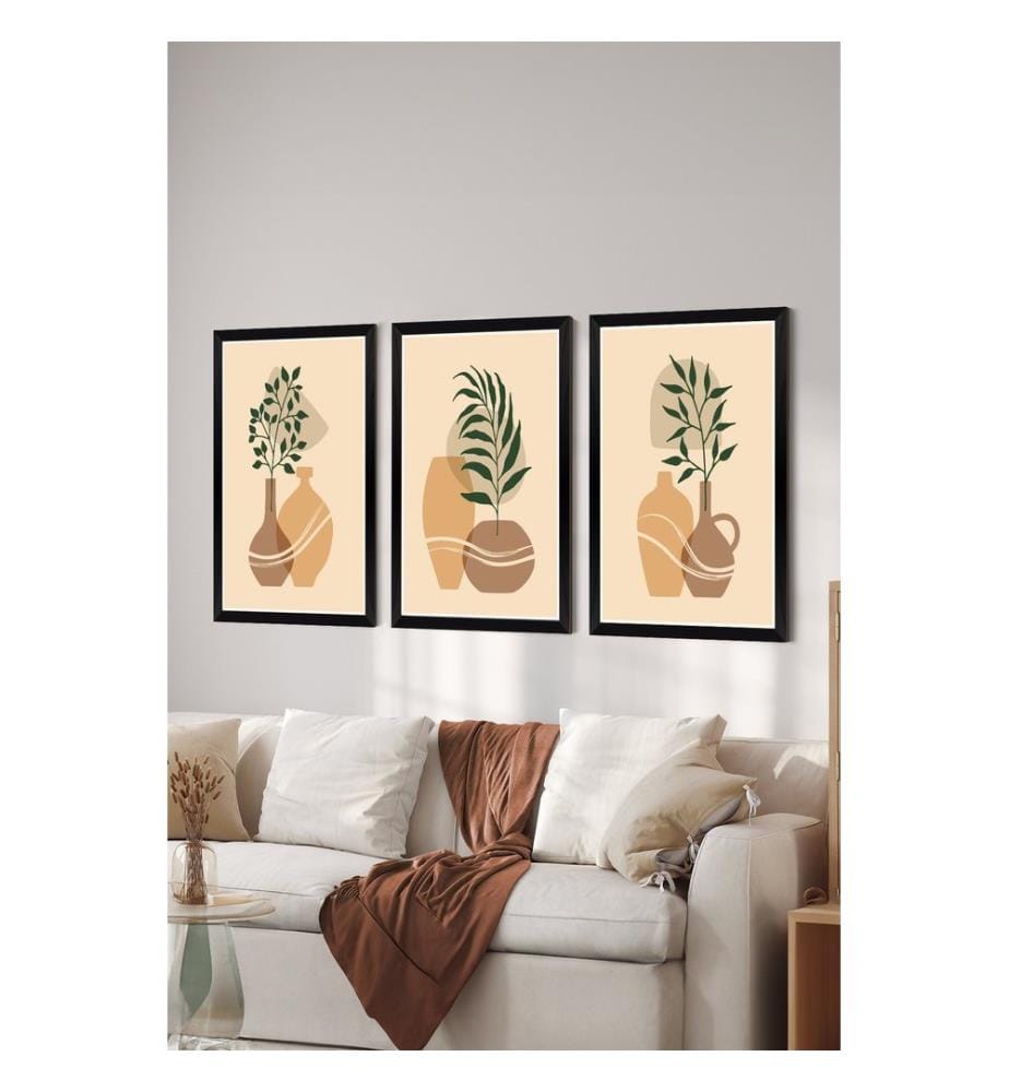 Dekoratives Gemälde-Set, 3-teilig, mehrfarbig, 100 % MDF