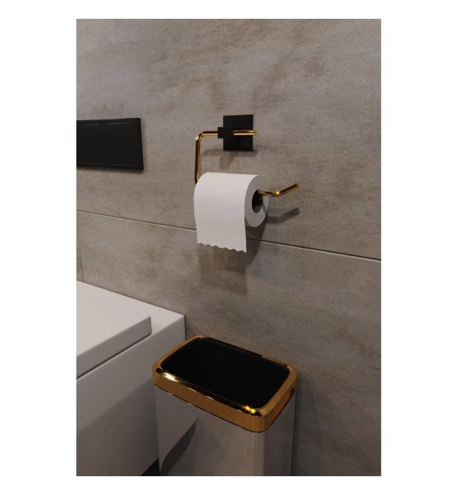 Toilettenpapierhalter, Gold, Metall
