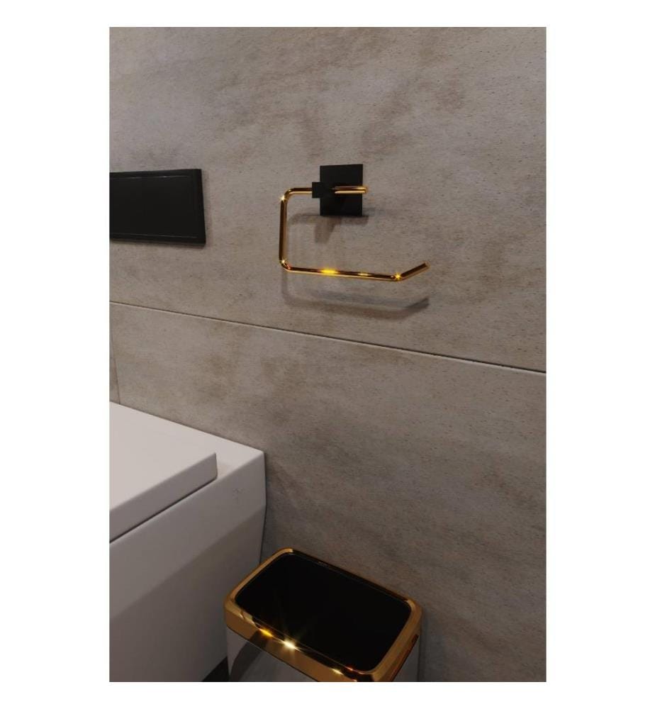 Toilettenpapierhalter, Gold, Metall