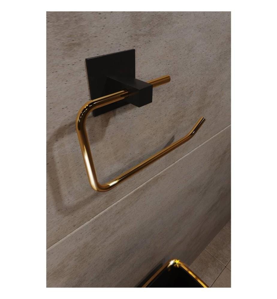 Toilettenpapierhalter, Gold, Metall