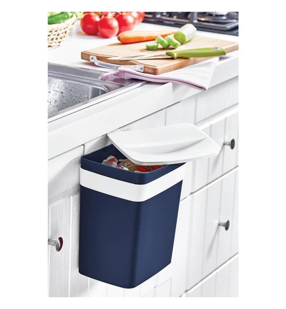 Bin, Navy Blue, Plastic