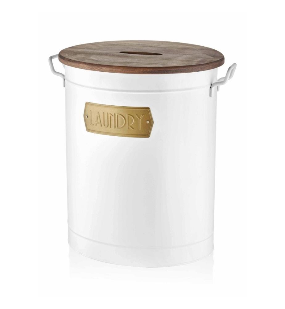 Basket, White, Galvanize