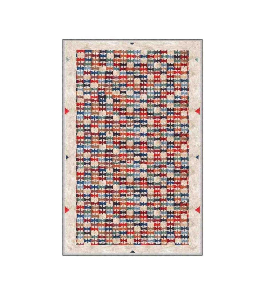 Carpet, 80 x 120, , Multicolor, Polyester, 1 mm Pile Height