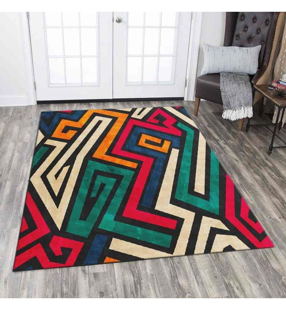 Carpet, 80 x 140, , Multicolor, Polyester, Non-Slip Underside