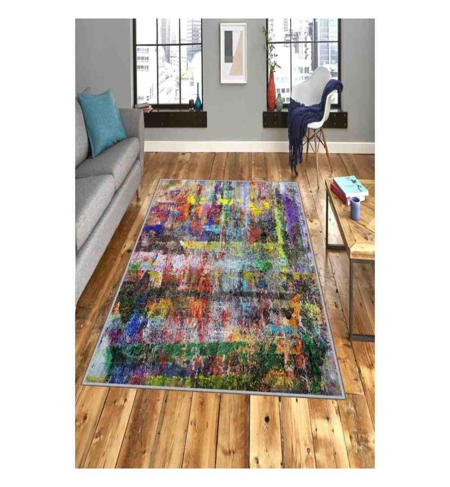 Carpet, 80 x 120, , Multicolor, Polyester, 1 mm Pile Height