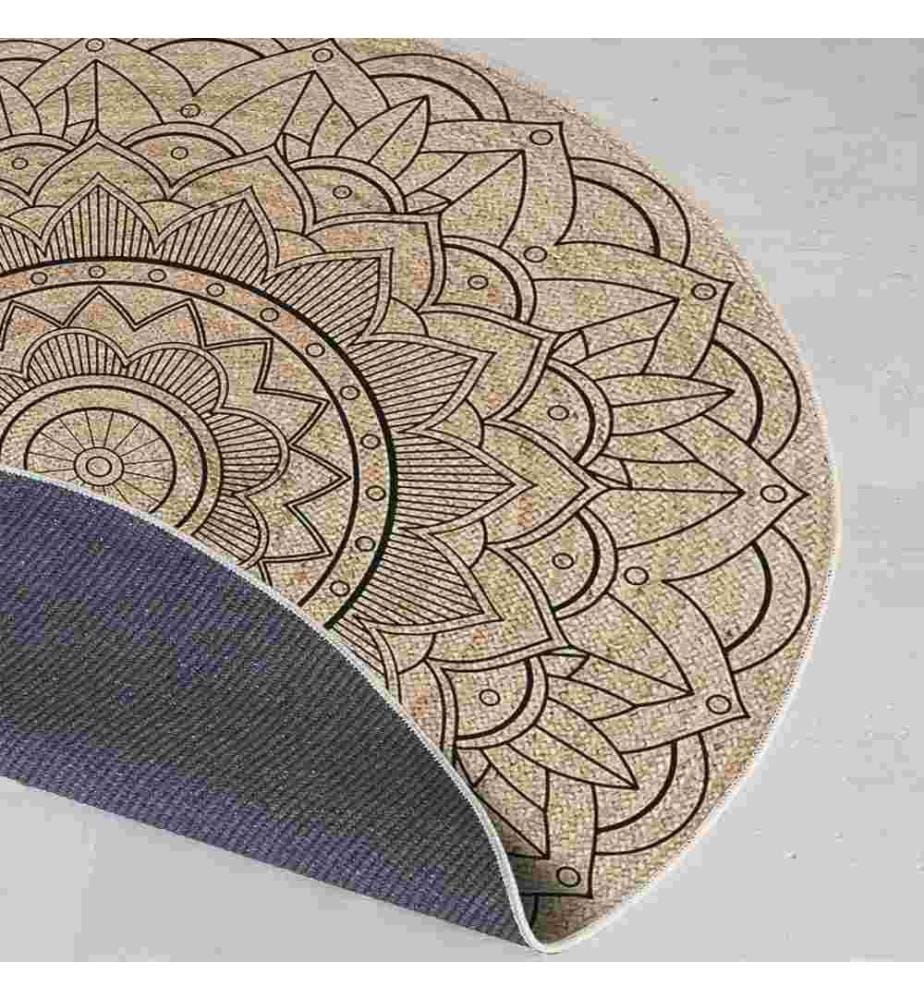 Rug, 100 x 100, , Cream, 70% Cotton - 30% Polyester, Cotton Sole