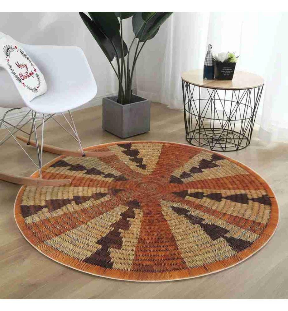 Tappeto, 80 x 80, , Arancione, 70% Cotone - 30% Poliestere, Suola in cotone