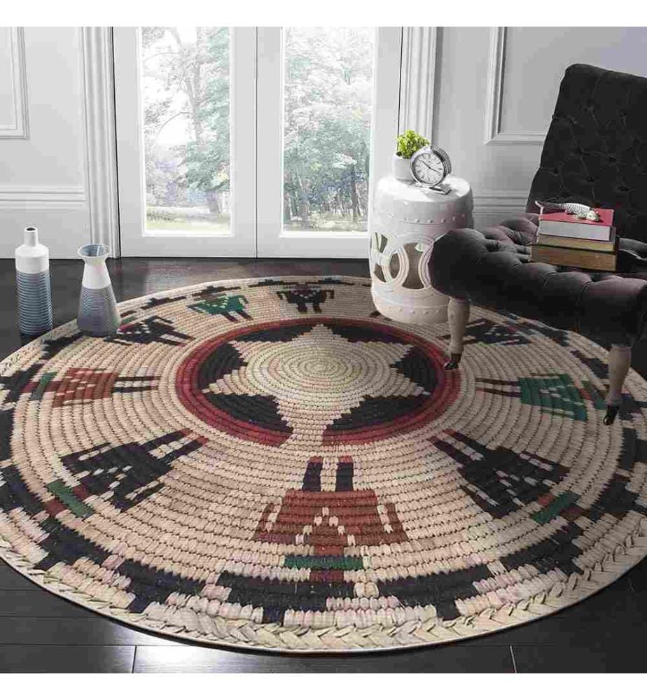 Tappeto, 90 x 90, , Multicolore, 70% Cotone - 30% Poliestere, Suola in cotone