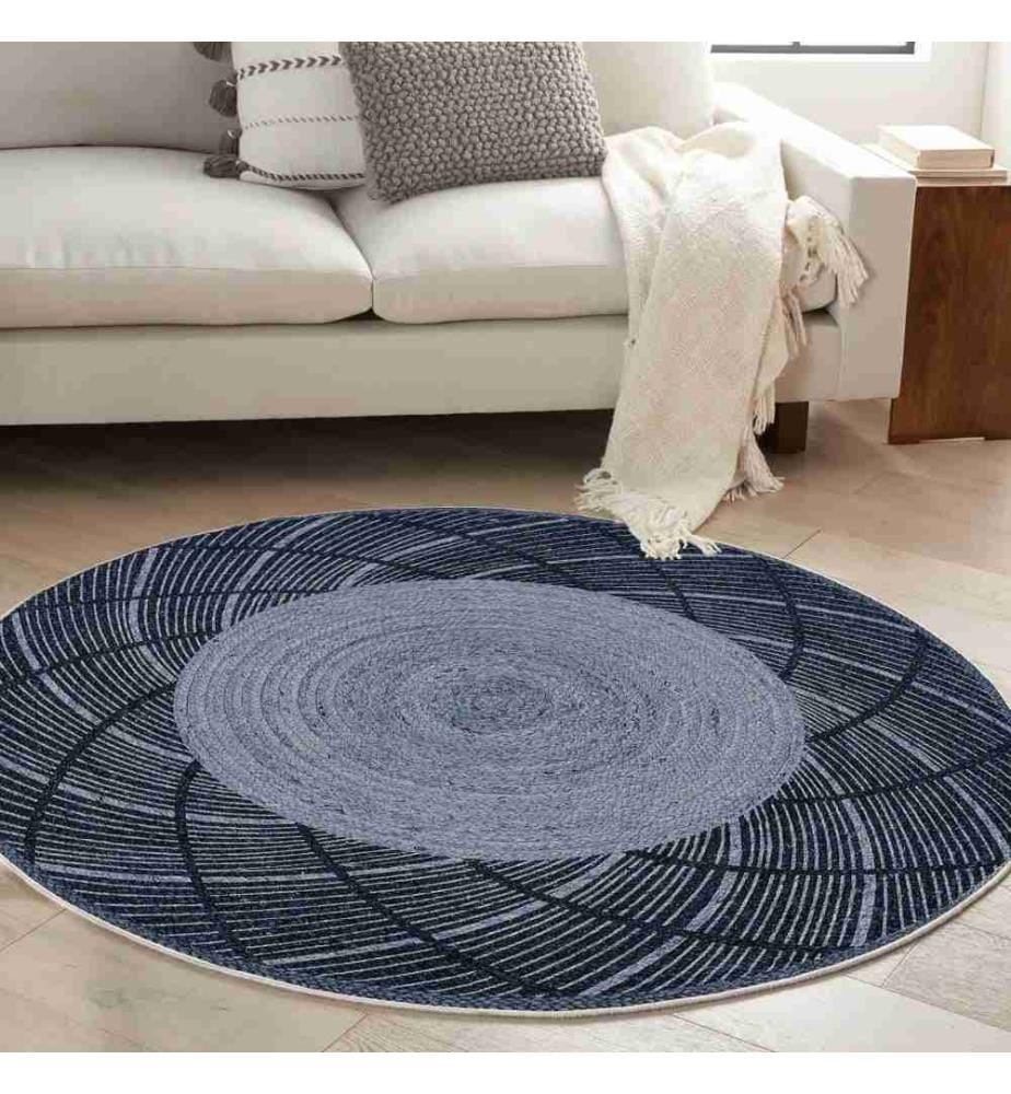 Tappeto, 80 x 80, , Blu, 70% Cotone - 30% Poliestere, Suola in cotone