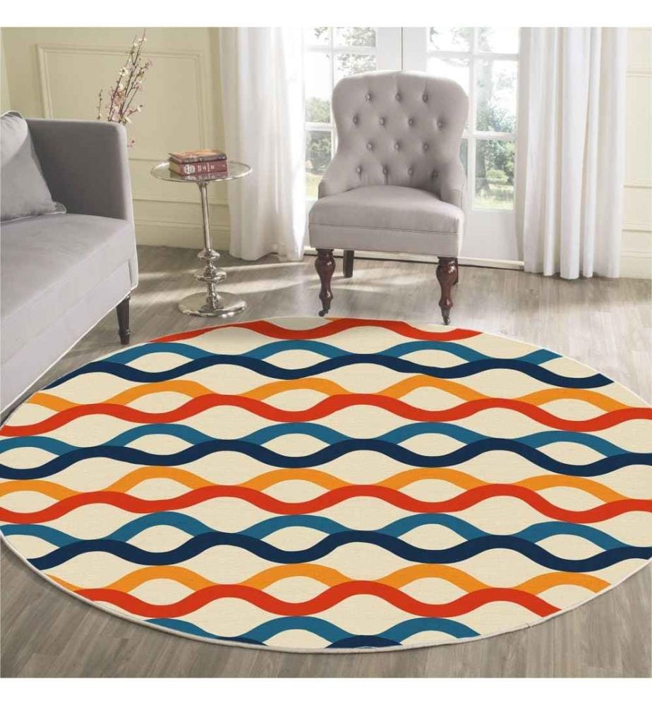 Tappeto, 80 x 80, , Multicolore, 70% Cotone - 30% Poliestere, Suola in cotone