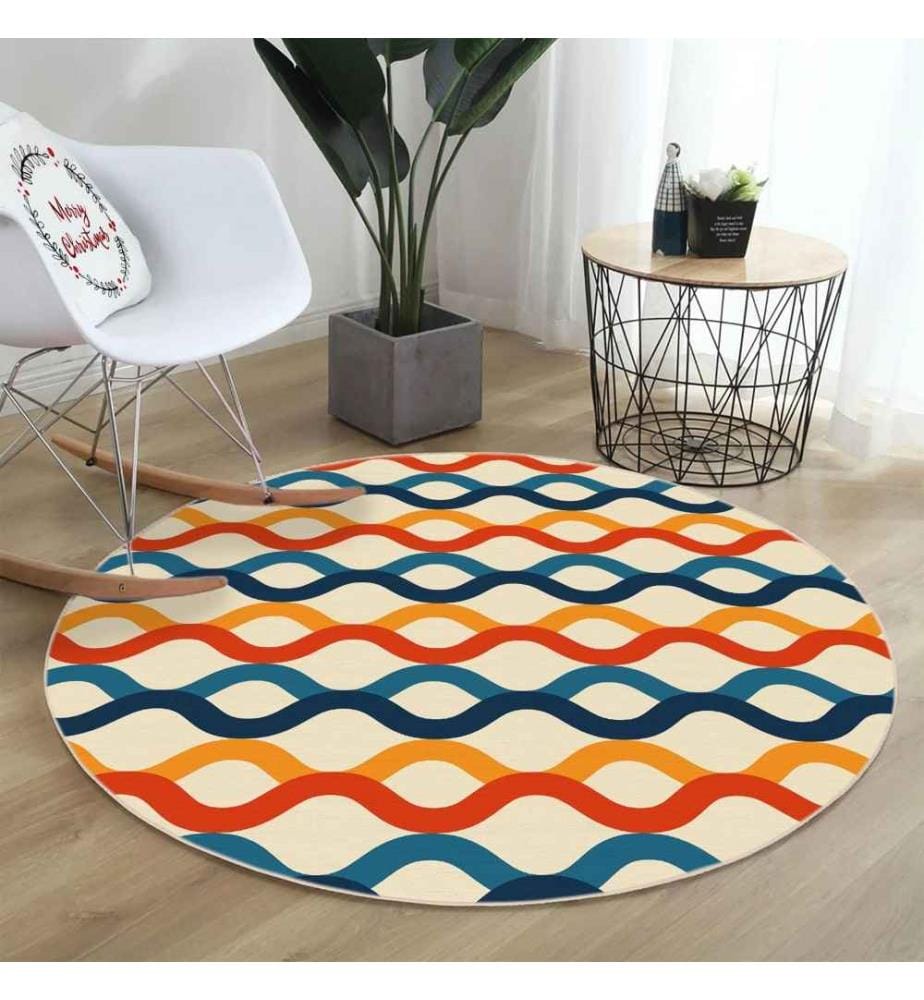 Tappeto, 80 x 80, , Multicolore, 70% Cotone - 30% Poliestere, Suola in cotone