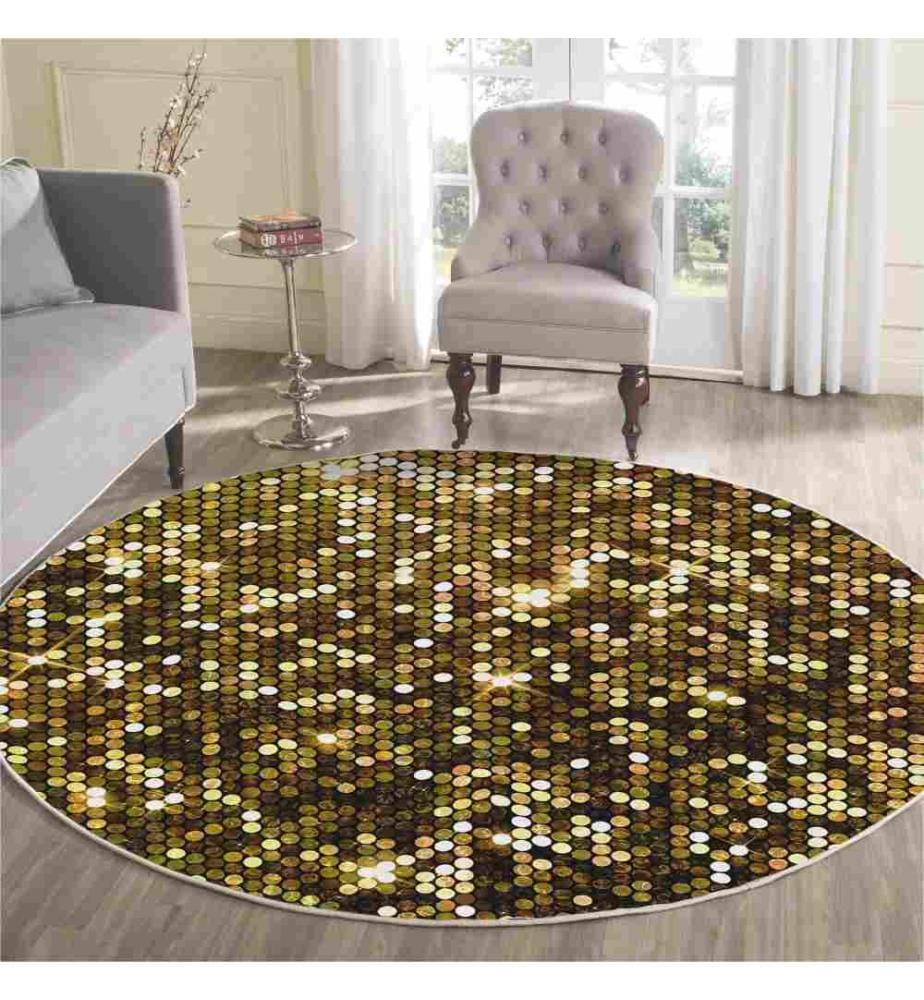 Tapis, 90 x 90, , Vert, 70% Coton - 30% Polyester, Semelle en coton