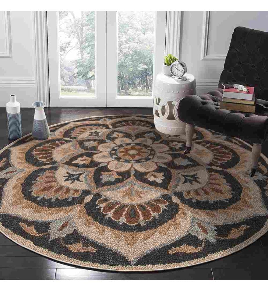 Tappeto, 80 x 80, , Marrone, 70% Cotone - 30% Poliestere, Suola in cotone