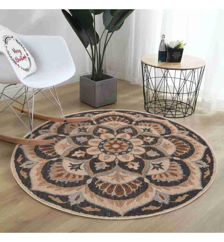 Tappeto, 80 x 80, , Marrone, 70% Cotone - 30% Poliestere, Suola in cotone