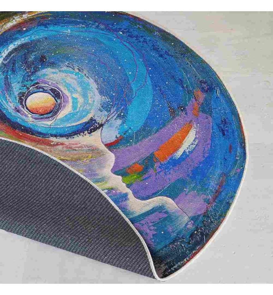 Tappeto, 80 x 80, , Multicolore, 70% Cotone - 30% Poliestere, Suola in cotone