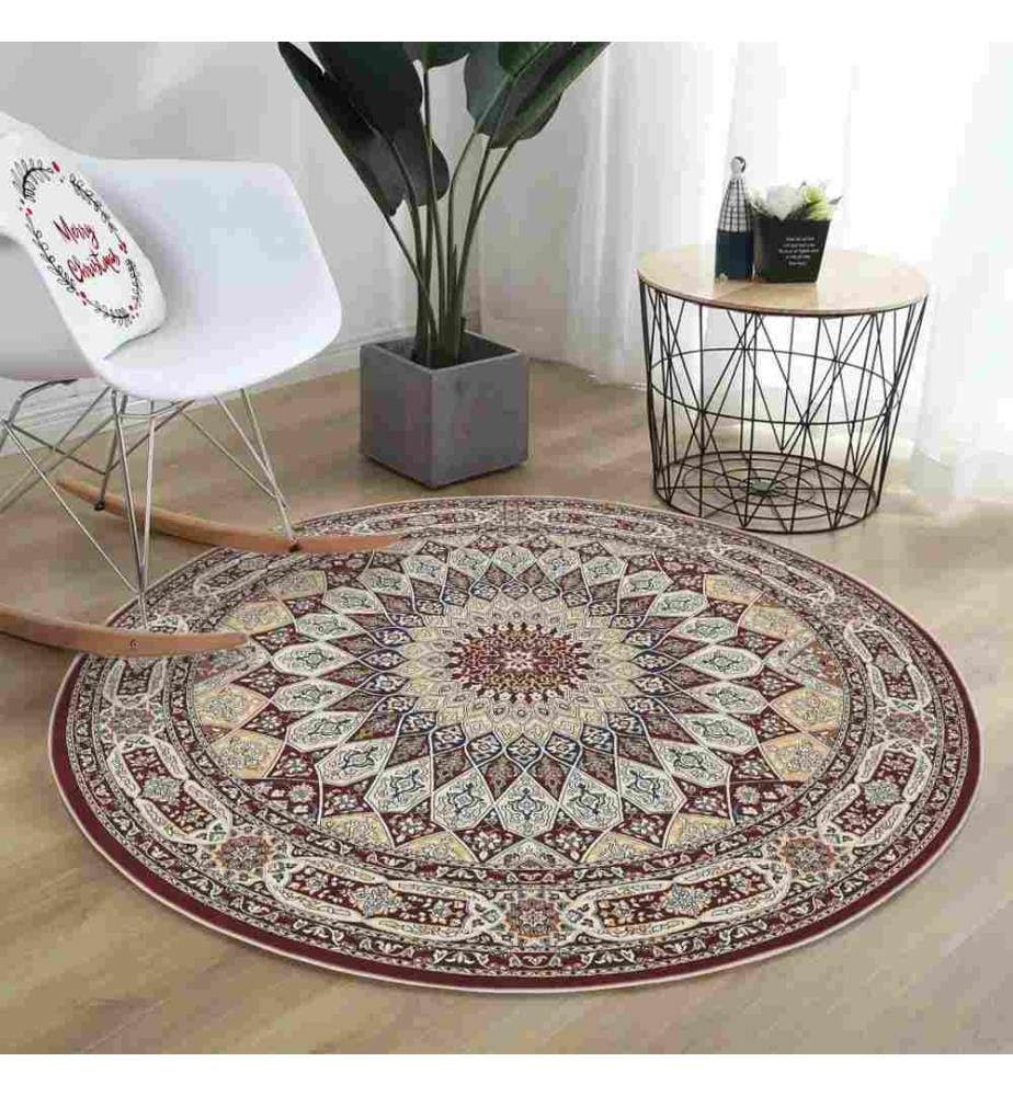 Tappeto, 80 x 80, , Rosso, 70% Cotone - 30% Poliestere, Suola in cotone