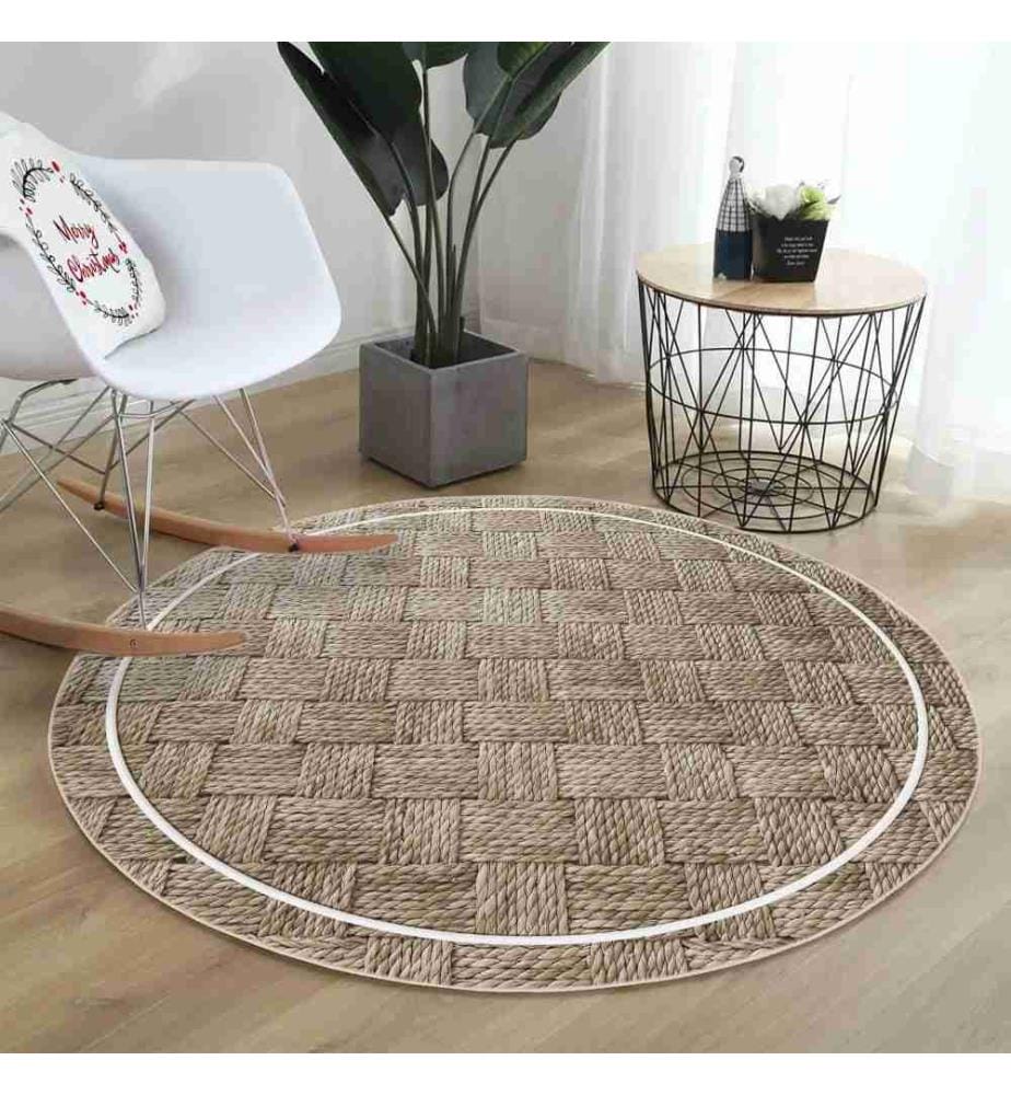 Tappeto, 80 x 80, , Grigio, 70% Cotone - 30% Poliestere, Suola in cotone