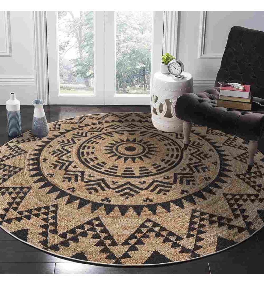 Tappeto, 90 x 90, , Crema, 70% Cotone - 30% Poliestere, Suola in cotone