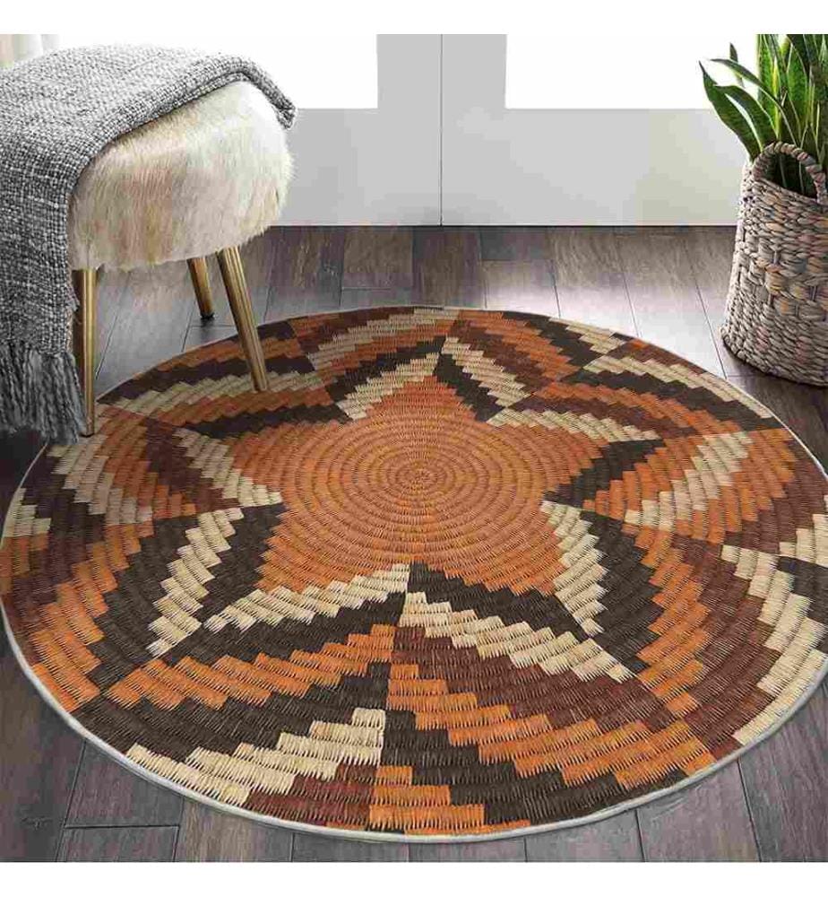 Rug, 100 x 100, , Orange, 70% Cotton - 30% Polyester, Cotton Sole