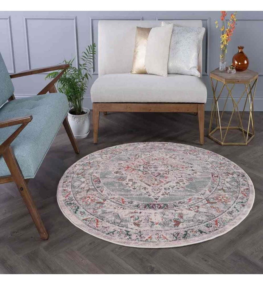 Tappeto, 100 x 100, , Multicolore, 70% Cotone - 30% Poliestere, Suola in cotone
