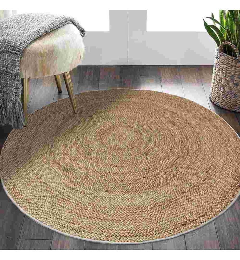 Tappeto, 80 x 80, , Crema, 70% Cotone - 30% Poliestere, Suola in cotone