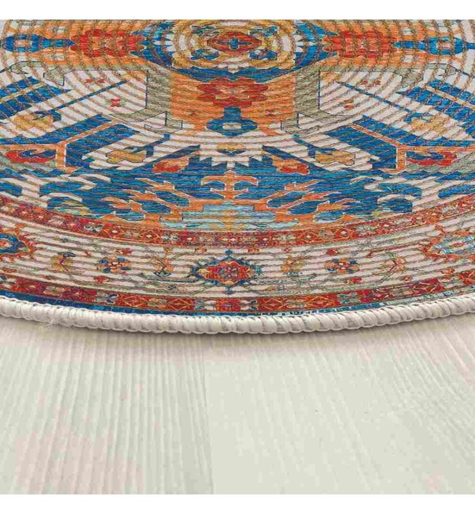 Tappeto, 80 x 80, , Blu, 70% Cotone - 30% Poliestere, Suola in cotone
