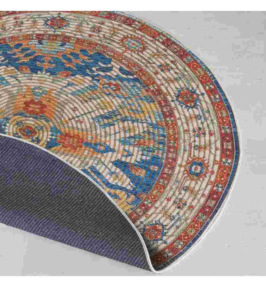 Tappeto, 100 x 100, , Blu, 70% Cotone - 30% Poliestere, Suola in cotone
